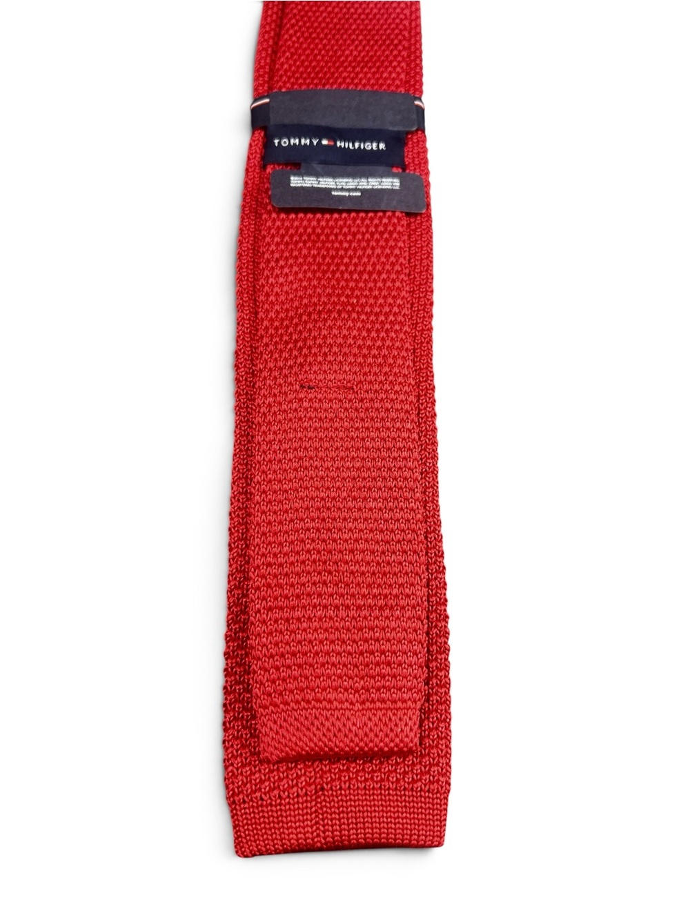 Tommy Hilfiger Red Knit Skinny Tie 56" x 2.25" Men's Preppy Textured Neckwear